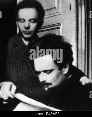 Bartok, Bela 25.3.1881 - 26.9.1945, compositore ungherese, a mezza lunghezza con Zoltan Kodaly, 1908, Foto Stock