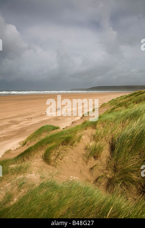 La spiaggia e le dune di sabbia come braunton burrows Foto Stock