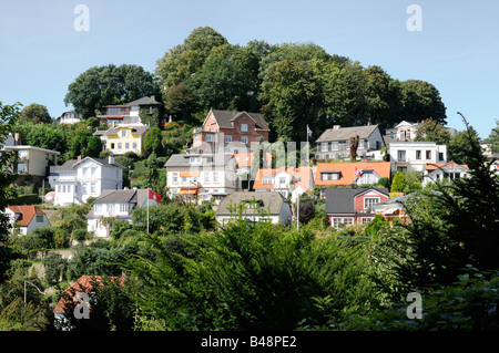 Wohnhäuser am Süllberg Blankenese Hamburg Deutschland case residenziali in collina Suellberg Blankenese Amburgo Germania Foto Stock