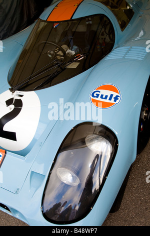 1970 Gulf Porsche 917K nel paddock di Goodwood Festival of Speed, Sussex, Regno Unito. Foto Stock