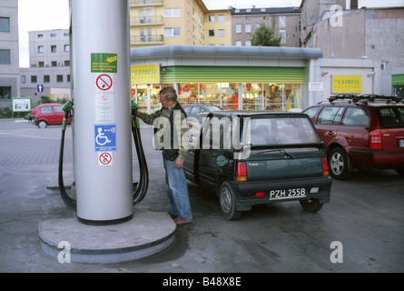 Stazione di benzina BP, Poznan, Polonia Foto Stock