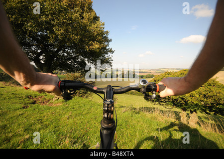 Mountain Bike in Kent England Foto Stock