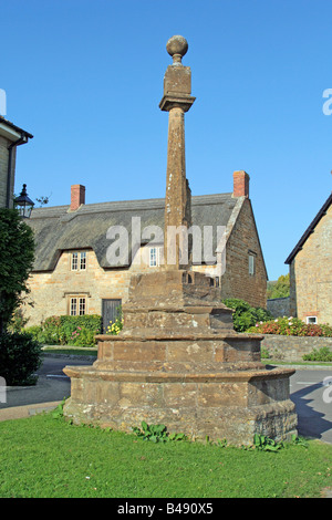 La predicazione di pietra Croce Hinton St George Somerset REGNO UNITO Foto Stock