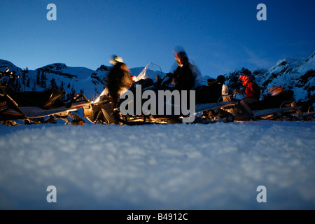 Motoslitta adventure tour in Whistler British Columbia Foto Stock