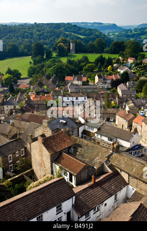 Richmond dal castello mantenere guardando ad ovest la Torre di Culloden Richmond North Yorkshire Foto Stock