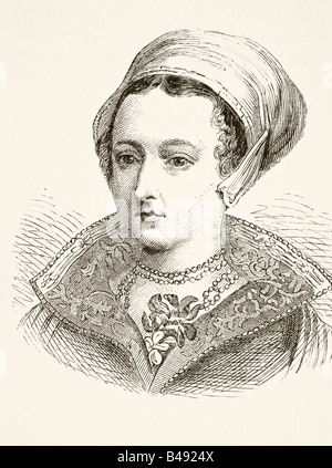 Lady Jane Grey aka Lady Jane Dudley, 1537 - 1554. Regina titolare d'Inghilterra per nove giorni nel 1553 Foto Stock