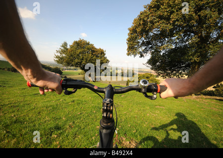 Mountain Bike in Kent England Foto Stock