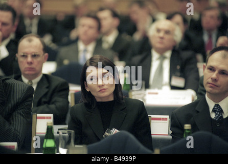 Conferenza economica (tavola rotonda con il governo della Polonia) a Varsavia, Polonia Foto Stock