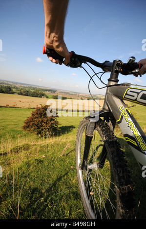 Mountain Bike in Kent England Foto Stock