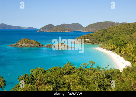 Trunk Bay Beach San Giovanni Isole Vergini Americane Foto Stock