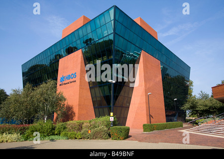 Blue Leanie blocco ufficio HBOS bank headquarters Aylesbury Buckinghamshire in Inghilterra, Regno Unito. Foto Stock