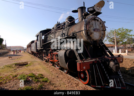 Il vecchio treno a vapore a Valle de los Ingenieros Trinidad Cuba Foto Stock