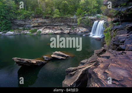 Piccolo fiume cade in poco River Canyon National Preserve Alabama Foto Stock