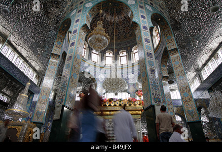 Decorazioni di Sayyida Zeinab moschea iraniana, Damasco, Siria Foto Stock