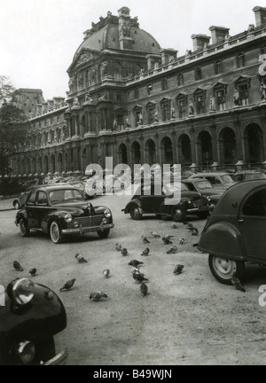 Geografia / viaggio, Francia, Parigi, musei, Louvre, vista esterna, 1954, Foto Stock