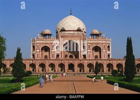 India, Nuova Delhi, la tomba di Humayun Foto Stock