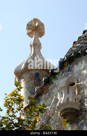 Dettagli di Casa Batllo a Barcellona Spagna Foto Stock