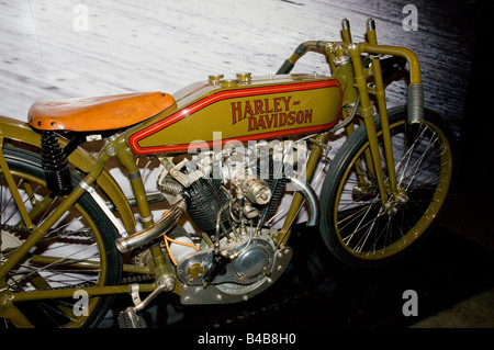 1923 Freddie Dixon gara Moto / Harley-Davidson sul display presso le società nuovo museo a Milwaukee nel Wisconsin,USA Foto Stock