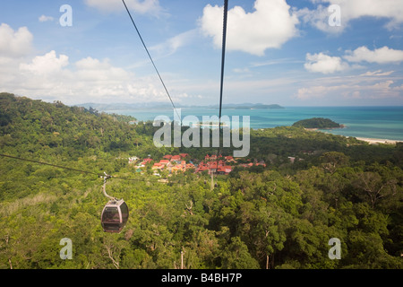 Asia, Malaysia, l'Isola di Langkawi, Pulau Langkawi, Langkawi funivia per la cima del monte Gunung Machinchang, 708m Foto Stock