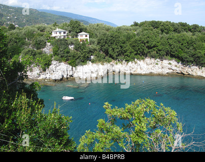 La Grecia. La penisola di Pelion. Il villaggio e il porto di Damouchari. Foto Stock