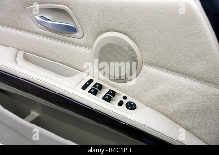 Auto, BMW 330i, 3er BMW, Limousine, classe media, modello anno 2004-, nero, vista dettagliata, vista interna, tecnica/accessorio, acc Foto Stock