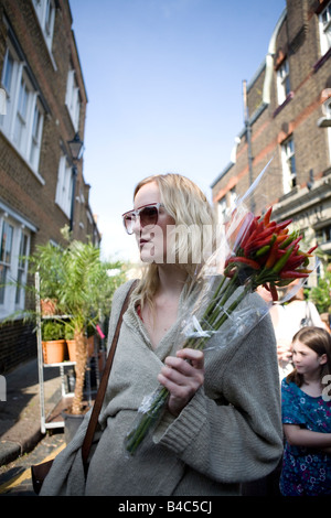 Colombia Rd il mercato dei fiori Foto Stock