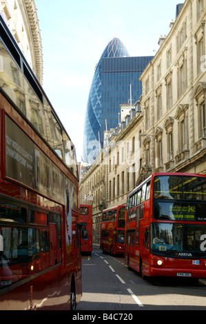 London Red Bus della città di Londra Foto Stock