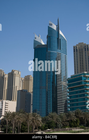 Elevato aumento edifici di Dubai Foto Stock