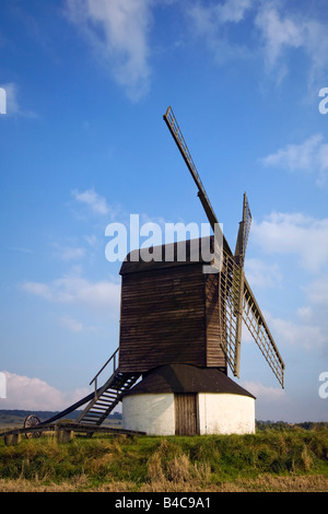 Post pitstone Windmill risale al 1627 - la più antica del Regno Unito Foto Stock