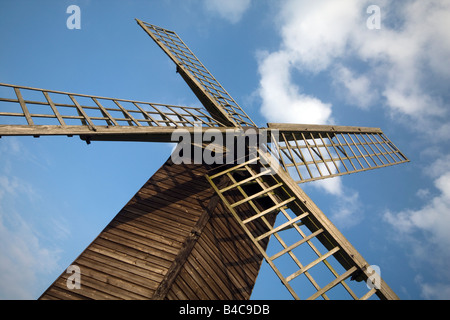 Post pitstone Windmill risale al 1627 - la più antica del Regno Unito Foto Stock