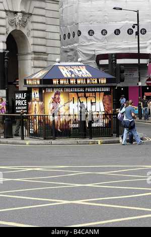 We Will Rock You spettacolo teatrale annuncio a Londra Foto Stock