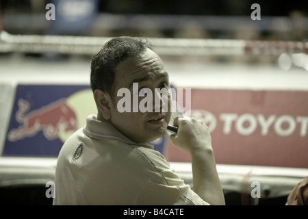 Bookmaker Thai boxe Lumpinee Stadium di Bangkok in Thailandia Foto Stock