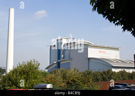 Sheffield inceneritore di rifiuti che tratta Sheffield di rifiuti domestici e fornisce calore per il distretto locale schema di riscaldamento Foto Stock