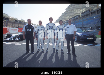 Lo sport del motore, Team di William della Bmw Nick Heidfeld, Mark Webber, Formel 1 2005, Race Driver, Ritratto, Bahrein, fotografo: Da Foto Stock