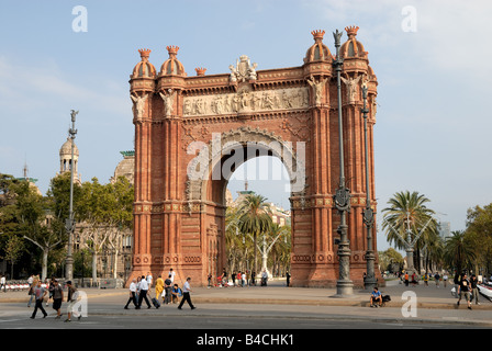 Arco di Trionfo (Arc de Triomf) a Barcellona, Spagna Foto Stock