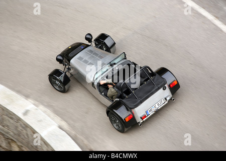 Caterham CSR 200, modello anno 2006-, argento, guida, diagonale dal retro/oben, country road, landsapprox.e, open top Foto Stock