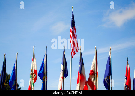 Bandierine americane, più flag Foto Stock
