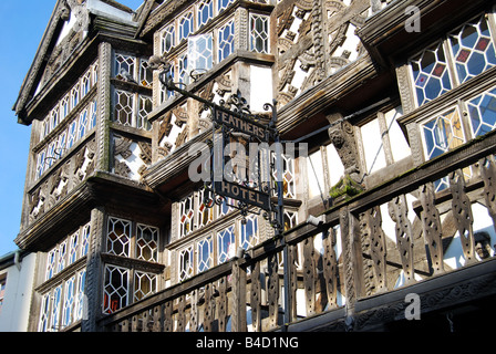 Il Feathers Hotel, Bull Ring, Ludlow, Shropshire, England, Regno Unito Foto Stock