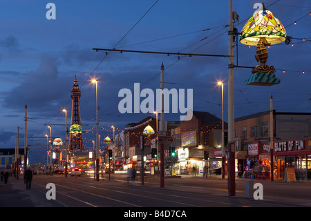 La Blackpool Tower luminarie Foto Stock