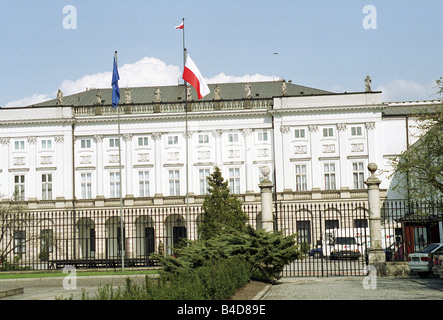 Il Palazzo Presidenziale a Varsavia, Polonia Foto Stock