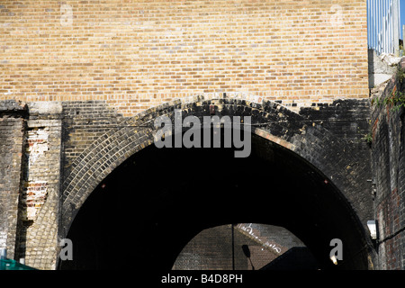 Il degrado urbano wasteland zona svantaggiata città tetro Foto Stock