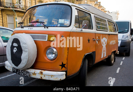 Psichedelia VW Camper Van Brighton SUSSEX REGNO UNITO In Inghilterra La Gran Bretagna in Europa Foto Stock