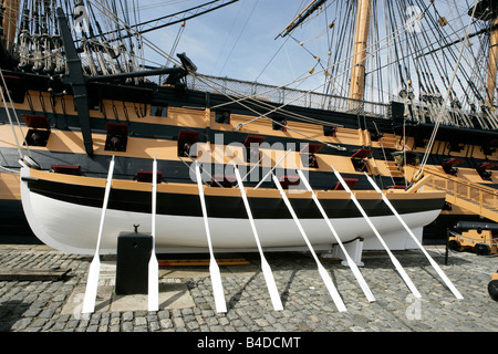 Città di Portsmouth. In Inghilterra. HMS Victory navi del lancio in Portsmouth Historic Dockyard. Foto Stock