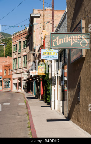 Downtown Bisbee Arizona, un ex città mineraria (rame) che rimbalza come un artista della comunità Foto Stock