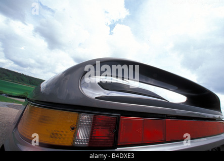 Auto, Porsche 959, roadster, coupe/Coupe, argento/antracite, anno modello 1986-1988, vista dettagliata, spoiler, ottimizzazione tecnica/acce Foto Stock