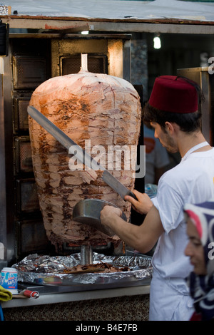 Döner Kebab Grill Istanbul Turchia Foto Stock