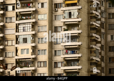 Blocco di appartamenti in Shumen, Bulgaria Foto Stock