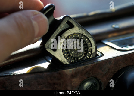 Auto, Alvis, auto d'epoca, berlina, nero, anno modello 1940, 1940s, fourties, dettaglio, dettagli Foto Stock