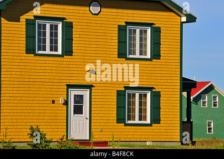 Case tipiche di le Havre Aubert Iles de la Madeleine Foto Stock