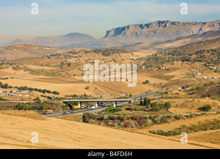 Autostrada autopista A 45 A a Casabermeja Provincia di Malaga Spagna Foto Stock